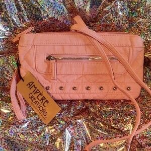 Pink Crossbody Bag Or Wristlet/Clutch